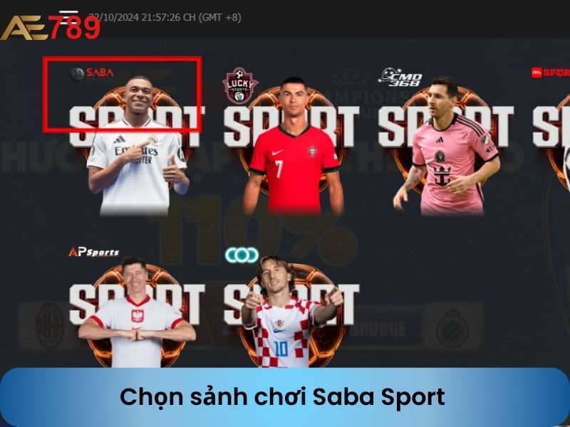 Tham gia cá cược tại sảnh Saba Sport tại thể thao AE789